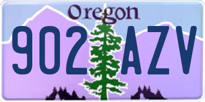 OR license plate 902AZV