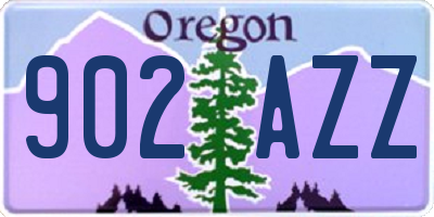 OR license plate 902AZZ