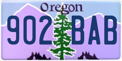 OR license plate 902BAB