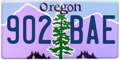 OR license plate 902BAE