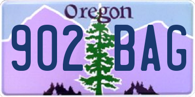 OR license plate 902BAG