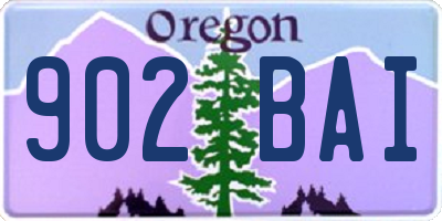 OR license plate 902BAI