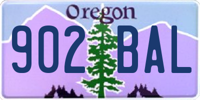 OR license plate 902BAL