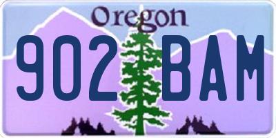 OR license plate 902BAM
