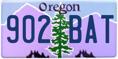 OR license plate 902BAT