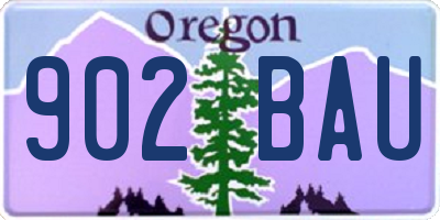 OR license plate 902BAU