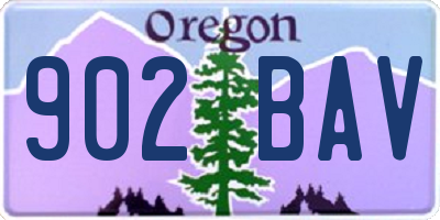 OR license plate 902BAV