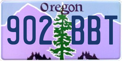 OR license plate 902BBT