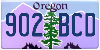 OR license plate 902BCD
