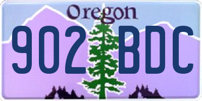 OR license plate 902BDC