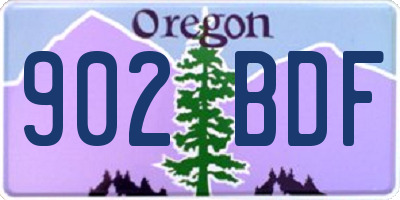 OR license plate 902BDF