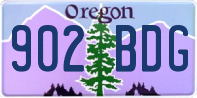 OR license plate 902BDG