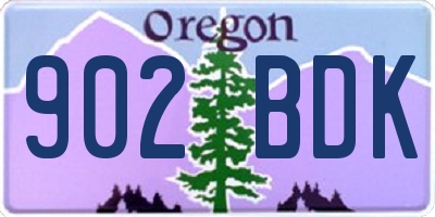 OR license plate 902BDK