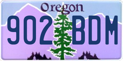 OR license plate 902BDM