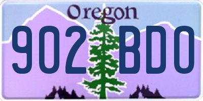 OR license plate 902BDO