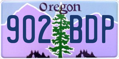 OR license plate 902BDP