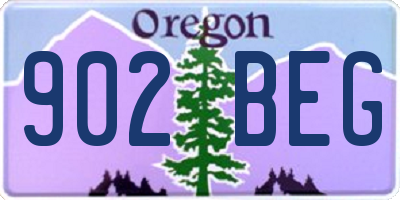 OR license plate 902BEG