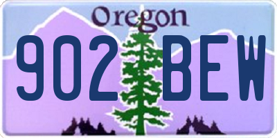 OR license plate 902BEW