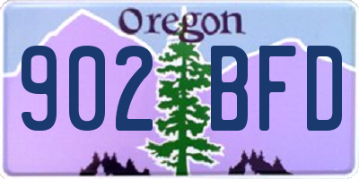 OR license plate 902BFD