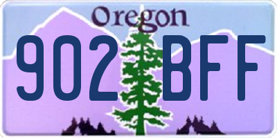 OR license plate 902BFF
