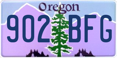OR license plate 902BFG