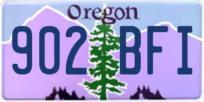OR license plate 902BFI