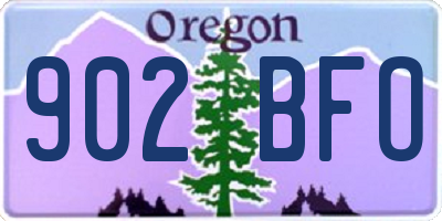 OR license plate 902BFO