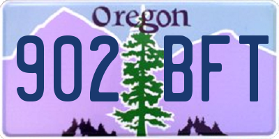 OR license plate 902BFT