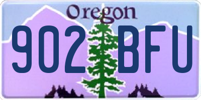 OR license plate 902BFU