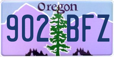 OR license plate 902BFZ