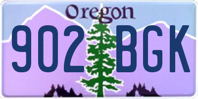 OR license plate 902BGK