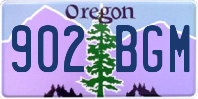 OR license plate 902BGM