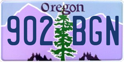 OR license plate 902BGN