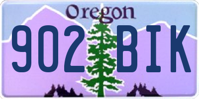 OR license plate 902BIK