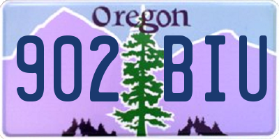OR license plate 902BIU