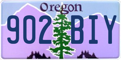 OR license plate 902BIY