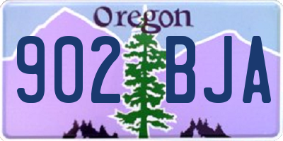 OR license plate 902BJA