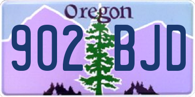 OR license plate 902BJD