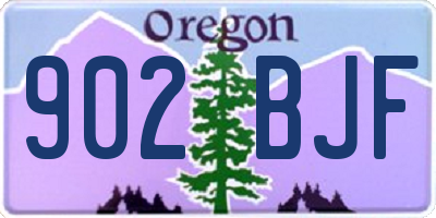 OR license plate 902BJF