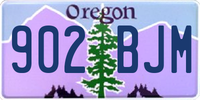 OR license plate 902BJM