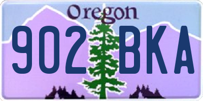 OR license plate 902BKA