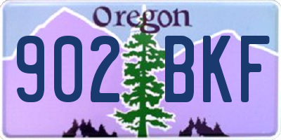 OR license plate 902BKF