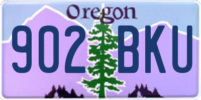 OR license plate 902BKU
