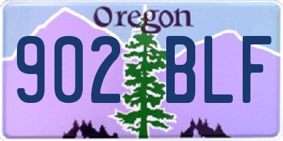 OR license plate 902BLF