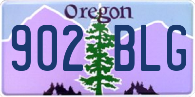 OR license plate 902BLG