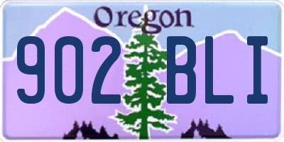 OR license plate 902BLI