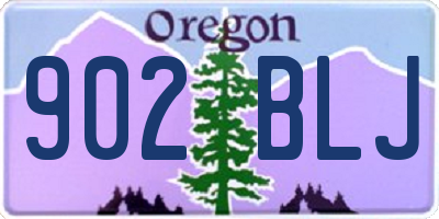 OR license plate 902BLJ
