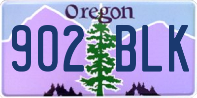 OR license plate 902BLK