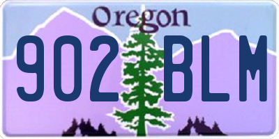 OR license plate 902BLM