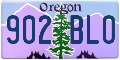 OR license plate 902BLO